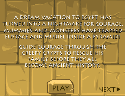 Pharaoh Phobia (Browser) screenshot: Backstory.
