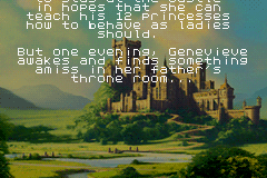 Barbie in The 12 Dancing Princesses (Game Boy Advance) screenshot: But one evening...