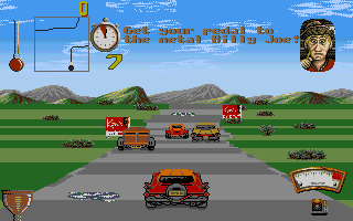 Moonshine Racers (Amiga) screenshot: This level is much greener.