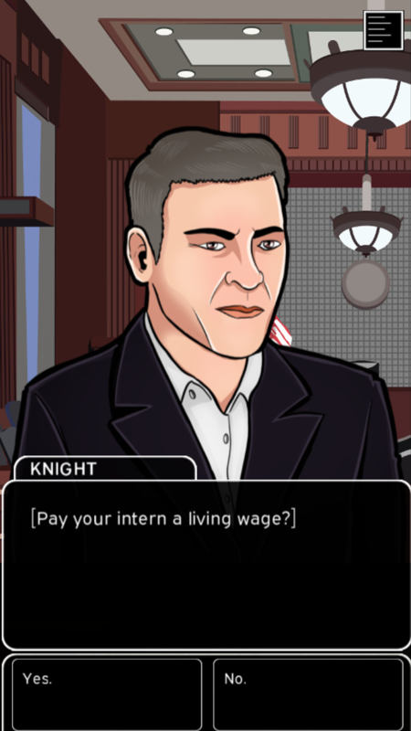 Twelve Absent Men (Android) screenshot: To pay or not to pay? That is the question.