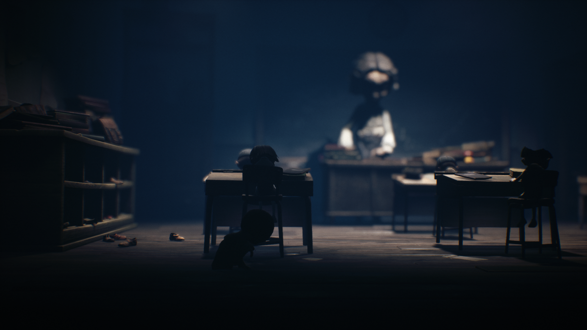 Little Nightmares II (Windows) screenshot: We don't want anyone to notice we've joined the class