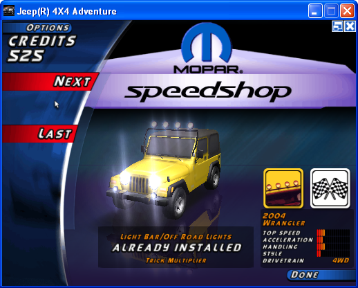 Jeep 4x4 Adventure (Windows) screenshot: Upgraded!