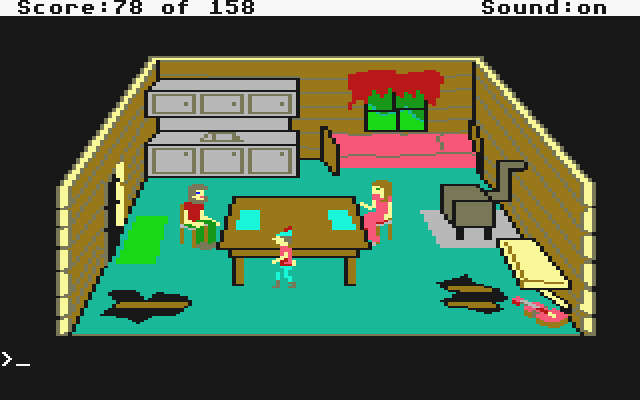 King's Quest (Atari ST) screenshot: The woodcutter's humble house