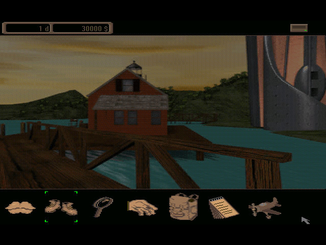 Treasure Hunter (Windows) screenshot: Hidden bar bottom screen (with faded action window)