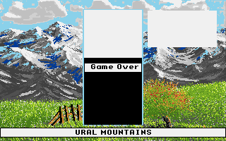 Tetris (Apple IIgs) screenshot: Game over