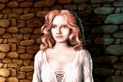 Defender of the Crown (Game Boy Advance) screenshot: Saxon lady Rosalind.
