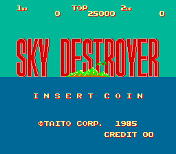 Sky Destroyer (Arcade) screenshot: Title screen