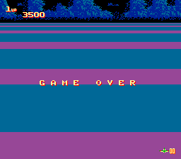 Sky Destroyer (Arcade) screenshot: Game over