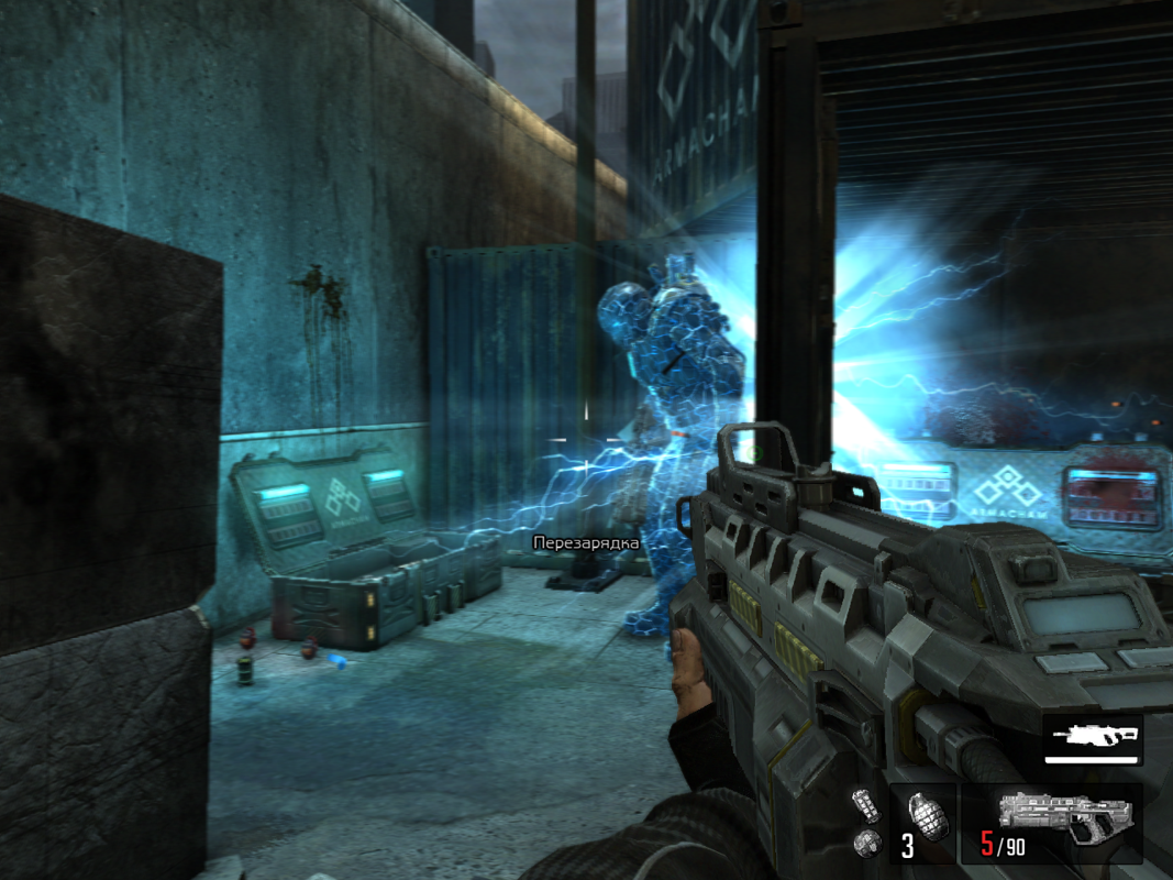 F.3.A.R. (Windows) screenshot: Encounter with enemy phase captain