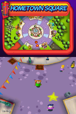 Six Flags Fun Park (Nintendo DS) screenshot: Game start - Hometown Square
