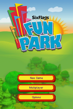Six Flags Fun Park (Nintendo DS) screenshot: Title Screen / Main Menu