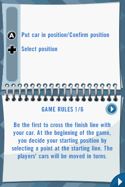 Crazy School Games (Nintendo DS) screenshot: Racetrack tutorial