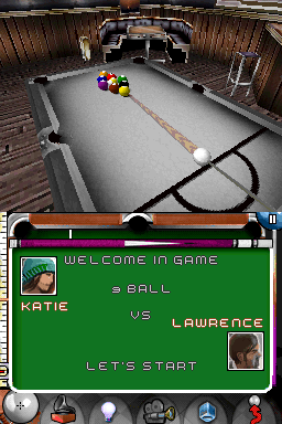 Underground Pool (Nintendo DS) screenshot: Starting the match.