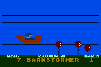 Musical Pilot (Atari 8-bit) screenshot: A Level 1 Song