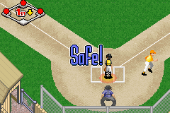 Little League Baseball 2002 (Game Boy Advance) screenshot: Safe!