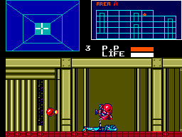 Cyborg Hunter (SEGA Master System) screenshot: Killed by a robot