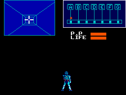 Cyborg Hunter (SEGA Master System) screenshot: Entering area A
