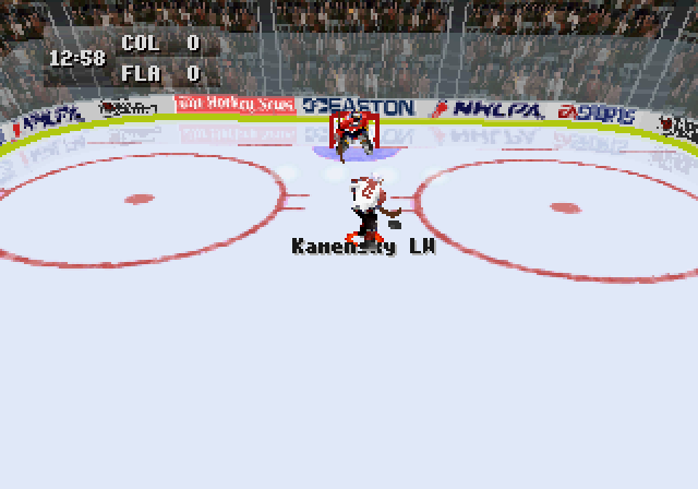 NHL 97 (SEGA Saturn) screenshot: Shoot out mode