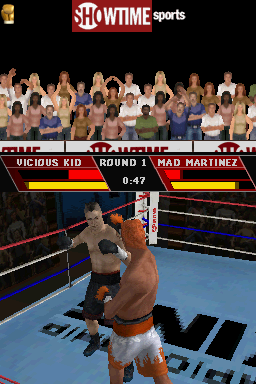 Showtime Championship Boxing (Nintendo DS) screenshot: Vicious Kid vs Mad Martinez