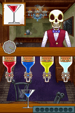 O.M.G. 26 - Our Mini Games (Nintendo DS) screenshot: Cocktail - Make the designated cocktail by combining two correct colors