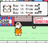Hamtaro: Ham-Hams Unite! (Game Boy Color) screenshot: Kids selling approach