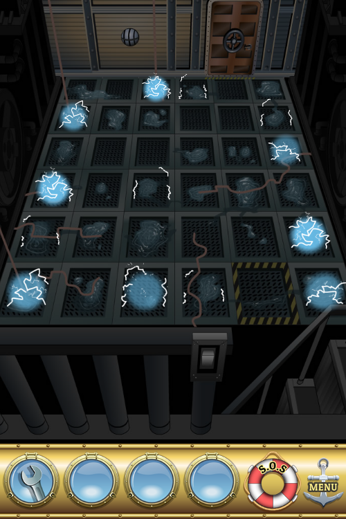 Escape the Titanic (Windows Apps) screenshot: Electrified floor tiles