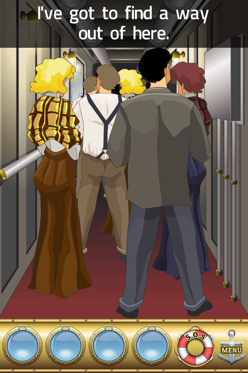 Escape the Titanic (Windows Apps) screenshot: In the corridor