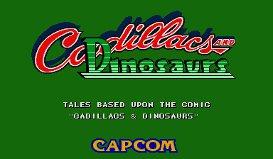 Cadillacs and Dinosaurs (Arcade) screenshot: Title screen