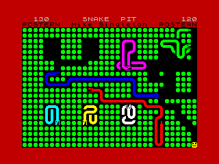 Snake Pit (ZX Spectrum) screenshot: Game over