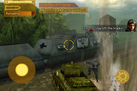 Brothers in Arms DS (iPhone) screenshot: An armored train