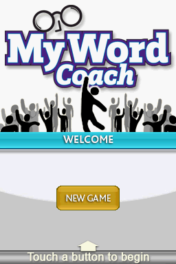 My Word Coach (Nintendo DS) screenshot: Title screen (US)