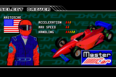 Driven (Game Boy Advance) screenshot: One of the Secret Drivers