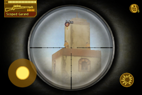 Brothers in Arms DS (iPhone) screenshot: Sniping