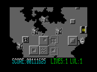 Powerama (ZX Spectrum) screenshot: Collect power-ups