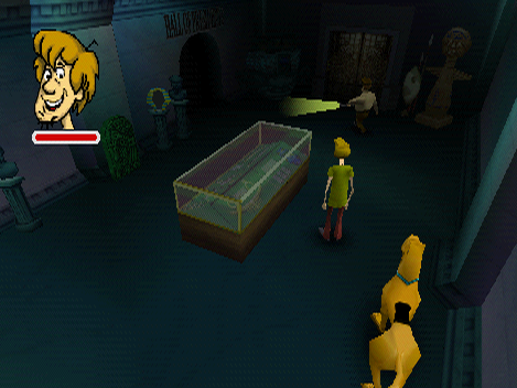 Scooby-Doo!: Classic Creep Capers (Nintendo 64) screenshot: If the guard catches you, he'll kick you out of the museum.