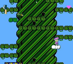 Jumpin' Kid: Jack to Mame no Ki Monogatari (NES) screenshot: Stage 2