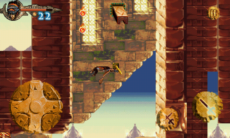 Prince of Persia (Android) screenshot: Swinging