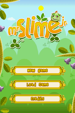 Mister Slime (Nintendo DS) screenshot: EU title screen / main menu