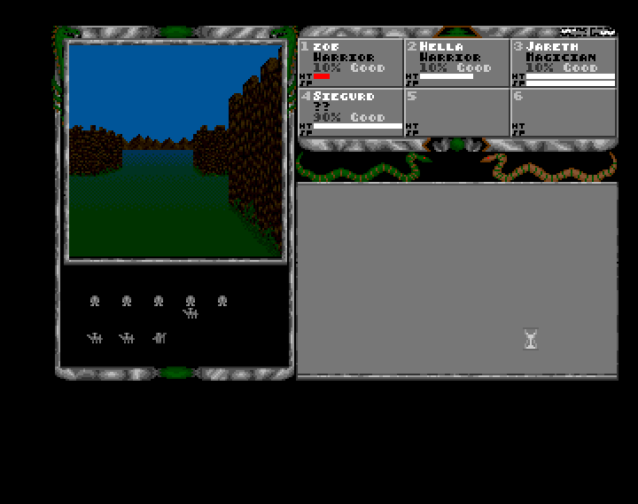 Legend of Faerghail (Amiga) screenshot: Encounter during exploring