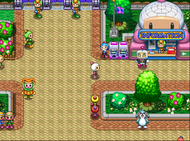Bomberman Land 2 (GameCube) screenshot: Explore the park to find and play minigames