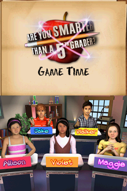 Are You Smarter Than a 5th Grader?: Game Time (Nintendo DS) screenshot: The classmates