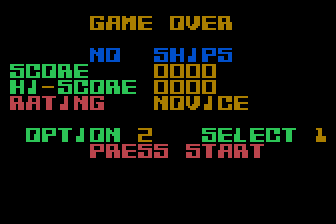 Venus Voyager 2 (Atari 8-bit) screenshot: Game Over