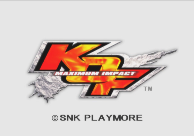 KOF: Maximum Impact (PlayStation 2) screenshot: Title screen.