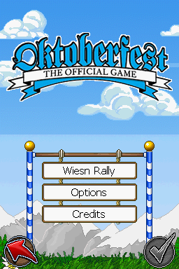 Oktoberfest: The Official Game (Nintendo DS) screenshot: Title screen & Main menu