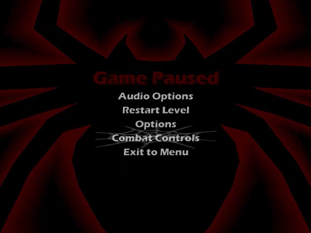 Spider-Man (Windows) screenshot: Pause menu