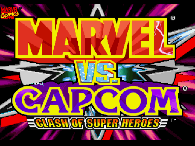 Marvel vs. Capcom: Clash of Super Heroes (Dreamcast) screenshot: Title screen.