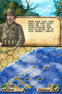 Panzer Tactics DS (Nintendo DS) screenshot: Brush up on your Italian