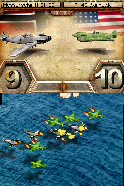 Panzer Tactics DS (Nintendo DS) screenshot: Messerschmitt Bf 109 vs P-40 Warhawk