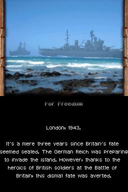 Panzer Tactics DS (Nintendo DS) screenshot: For Freedom