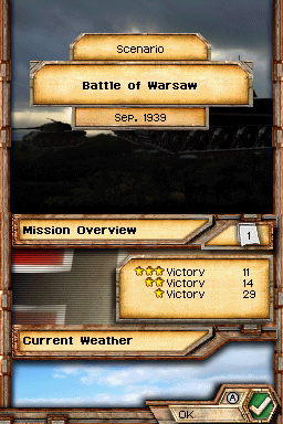 Panzer Tactics DS (Nintendo DS) screenshot: Battle of Warsaw